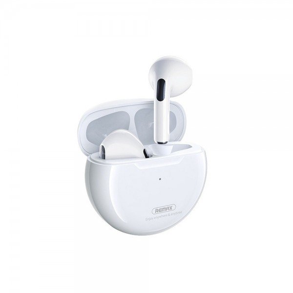 Remax TWS-50I Earbud Bluetooth Handsfree Ακουστικά με Θήκη Φόρτισης Λευκά